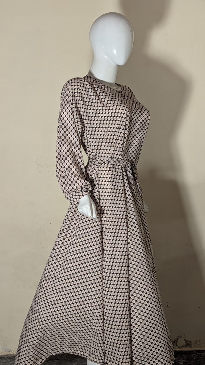PRINTED ROESE CHARM MEXI ABAYA