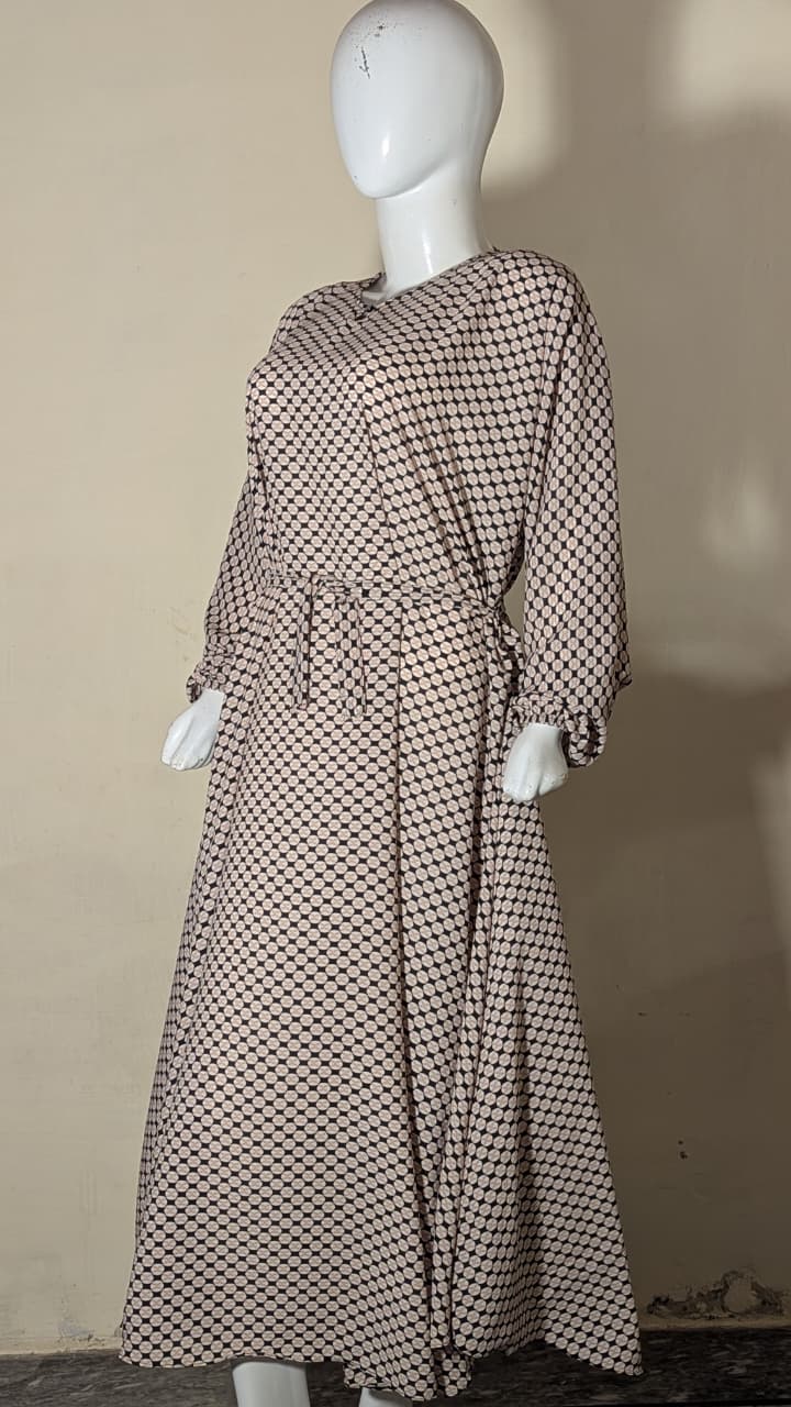 PRINTED ROESE CHARM MEXI ABAYA