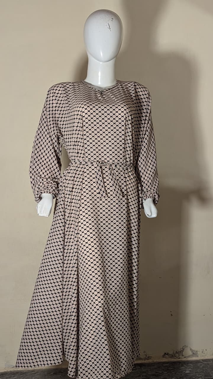 PRINTED ROESE CHARM MEXI ABAYA