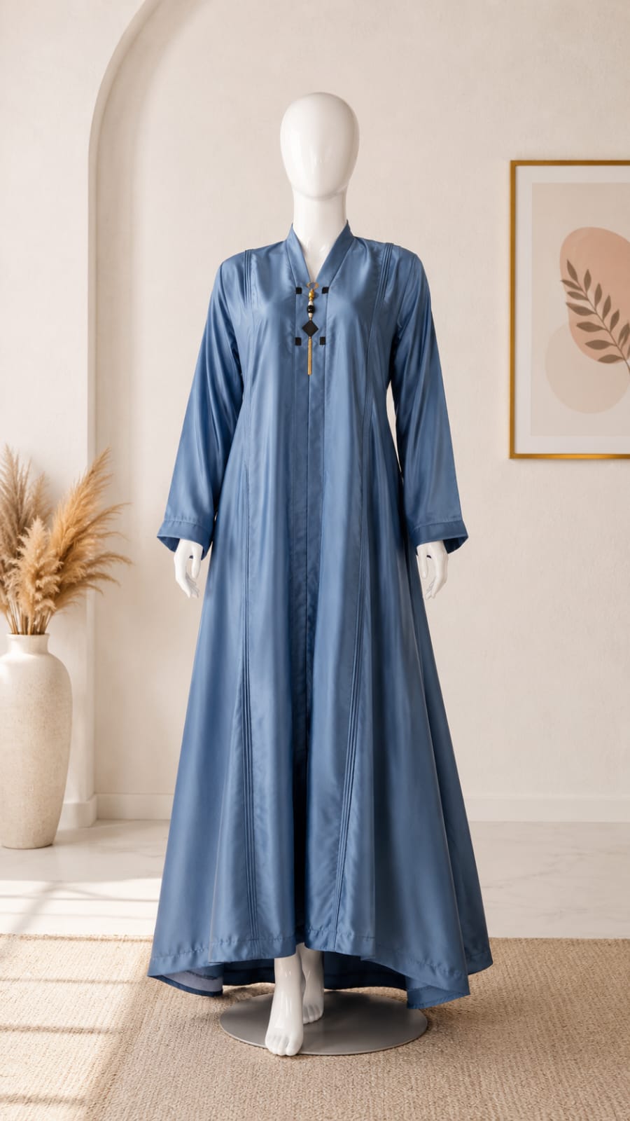 PREMIUM NOOR-E- PEARL BLUE ABAYA