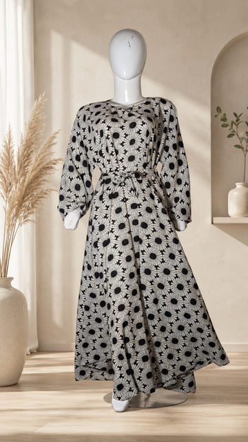 MANDALA PRINT TIE-WAIST