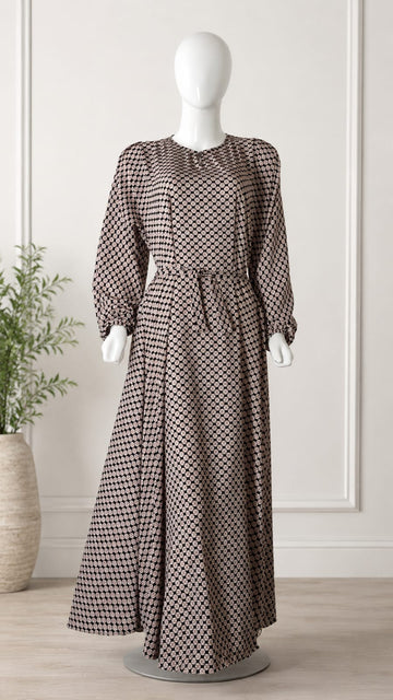 PRINTED ROESE CHARM MEXI ABAYA